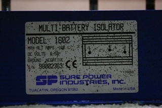 USED SURE POWER MULTI BATTERY ISOLATOR MODEL 1602 FOR SALE