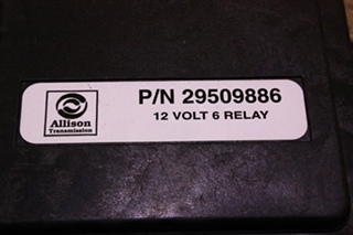 USED ALLISON TRANSMISSION 12 VOLT 6 RELAY P/N 29509886 FOR SALE