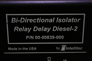 USED BI-DIRECTIONAL ISOLATOR RELAY DELAY DIESEL 2 00-00839-000 FOR SALE