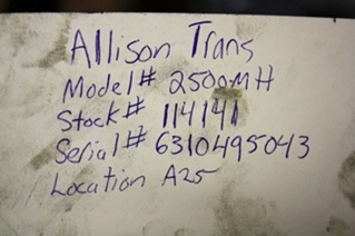 USED 2500MH ALLISON TRANSMISSION FOR SALE