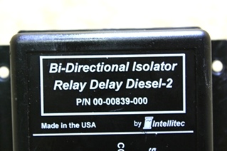 USED RV INTELLITEC DI-DIRECTIONAL ISOLATOR RELAY DELAY DIESEL 2 00-00839-000 FOR SALE