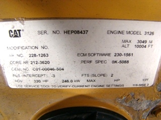 USED CATERPILLAR 3126 ENGINES FOR SALE | CAT 3126 7.2L YEAR 2003 330HP FOR SALE