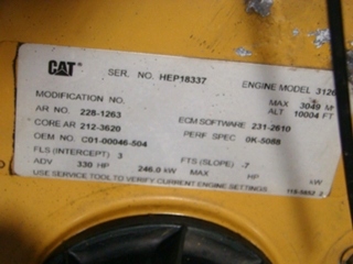 USED CATERPILLAR 3126 ENGINES FOR SALE | CAT 3126 7.2L YEAR 2003 330HP FOR SALE