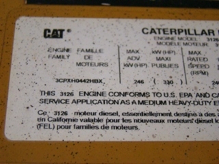 USED CATERPILLAR 3126 ENGINES FOR SALE | CAT 3126 7.2L YEAR 2003 330HP FOR SALE