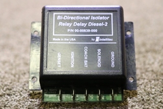 USED INTELLITEC 00-00839-000 BI-DIRECTIONAL ISOLATOR RELAY DELAY DIESEL-2 MOTORHOME PARTS FOR SALE