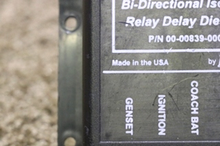 USED MOTORHOME BI-DIRECTIONAL ISOLATOR RELAY DELAY DIESEL 2 00-00839-000 FOR SALE