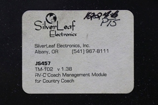 USED SILVER LEAF RV-C COACH MANAGEMENT MODULE JS457 MOTORHOME PARTS FOR SALE