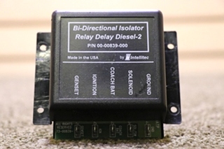 USED 00-00839-000 INTELLITEC BI-DIRECTIONAL ISOLATOR RELAY DELAY DIESEL 2 RV/MOTORHOME PARTS FOR SALE