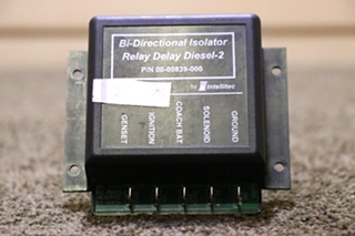 USED RV 00-00839-000 INTELLITEC BI-DIRECTIONAL ISOLATOR RELAY DELAY DIESEL-2 FOR SALE