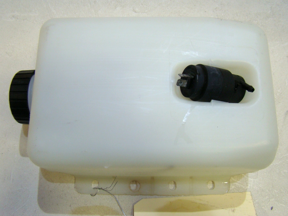 USED WINDSHIELD WASHER FLUID JUG WITH ELECTRIC MOTOR 