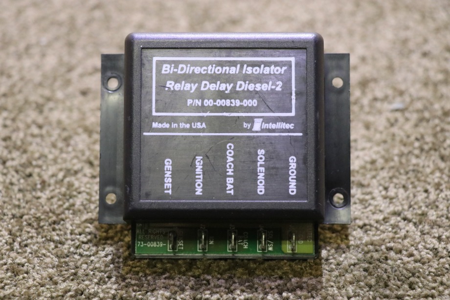 USED MOTORHOME BI-DIRECTIONAL ISOLATOR RELAY DELAY DIESEL 2 00-00839-000 FOR SALE