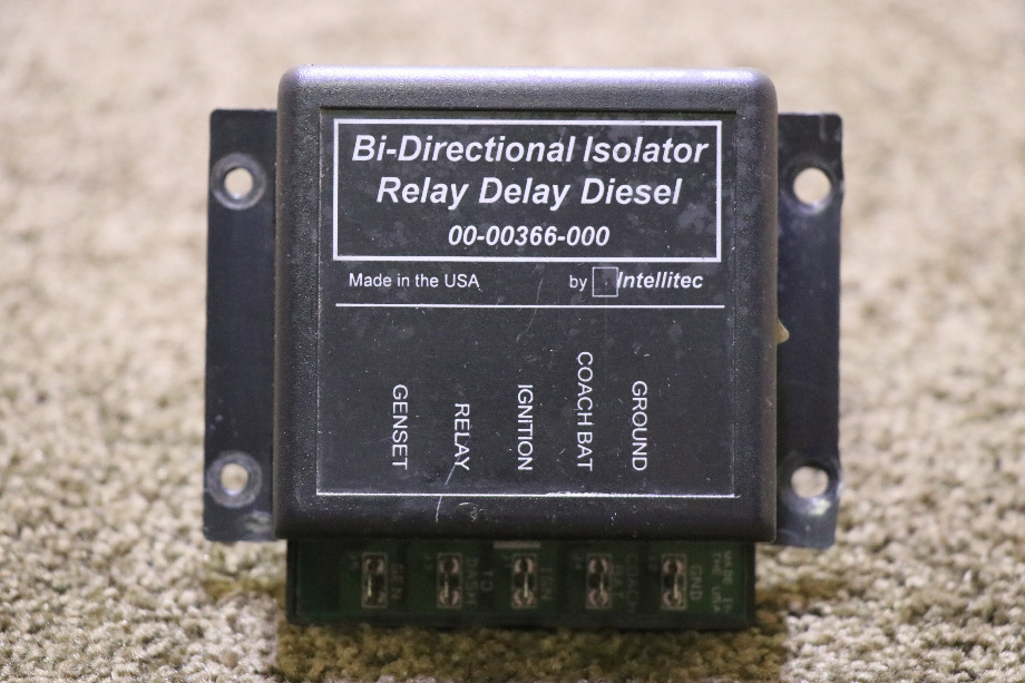 USED RV INTELLITEC BI-DIRECTIONAL ISOLATOR RELAY DELAY DIESEL 00-00366-000 FOR SALE