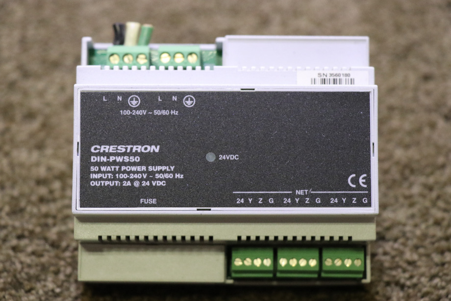 USED MOTORHOME CRESTRON DIN-PWS50 50 WATT POWER SUPPLY MODULE FOR SALE